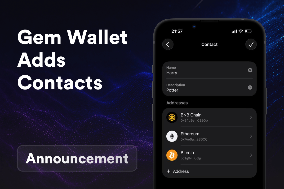 Gem Wallet Adds Contacts: Save an Address in One Tap and Protect Your Crypto From Address Poisoning