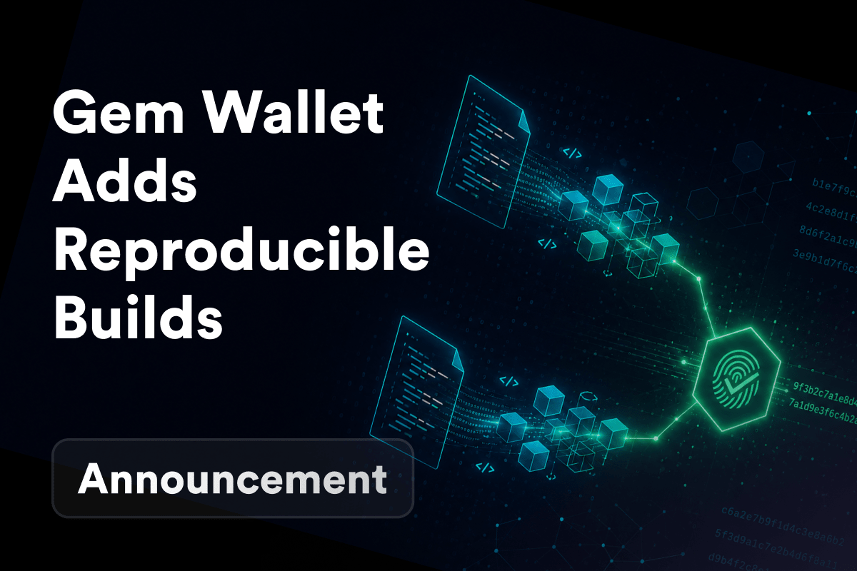Gem Wallet Adds Reproducible Builds: Verify the Open-Source Code, Not Just Read It