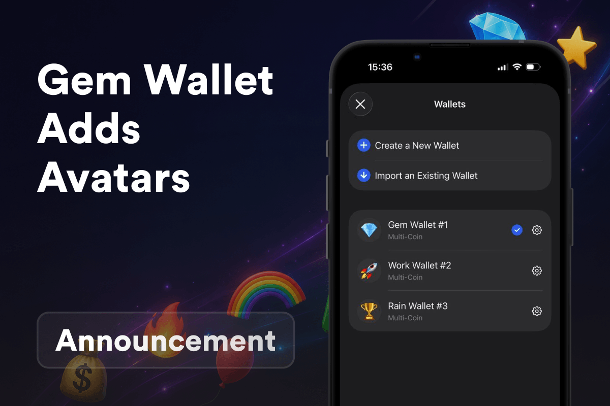 Gem Wallet Adds Wallet Avatars: Personalize Your Wallet With an Emoji or NFT