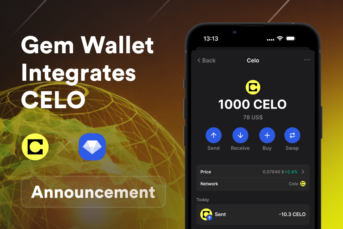 Gem Wallet Integrates Celo: Ethereum L2 Built for Global Stablecoin Payments