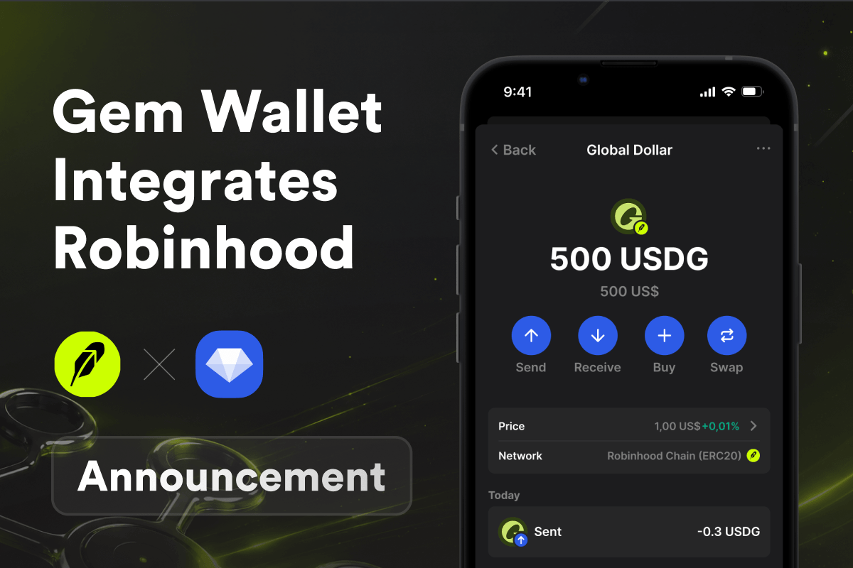 Gem Wallet Now Supports Robinhood Chain: Store and Swap ETH and Tokenized Stocks