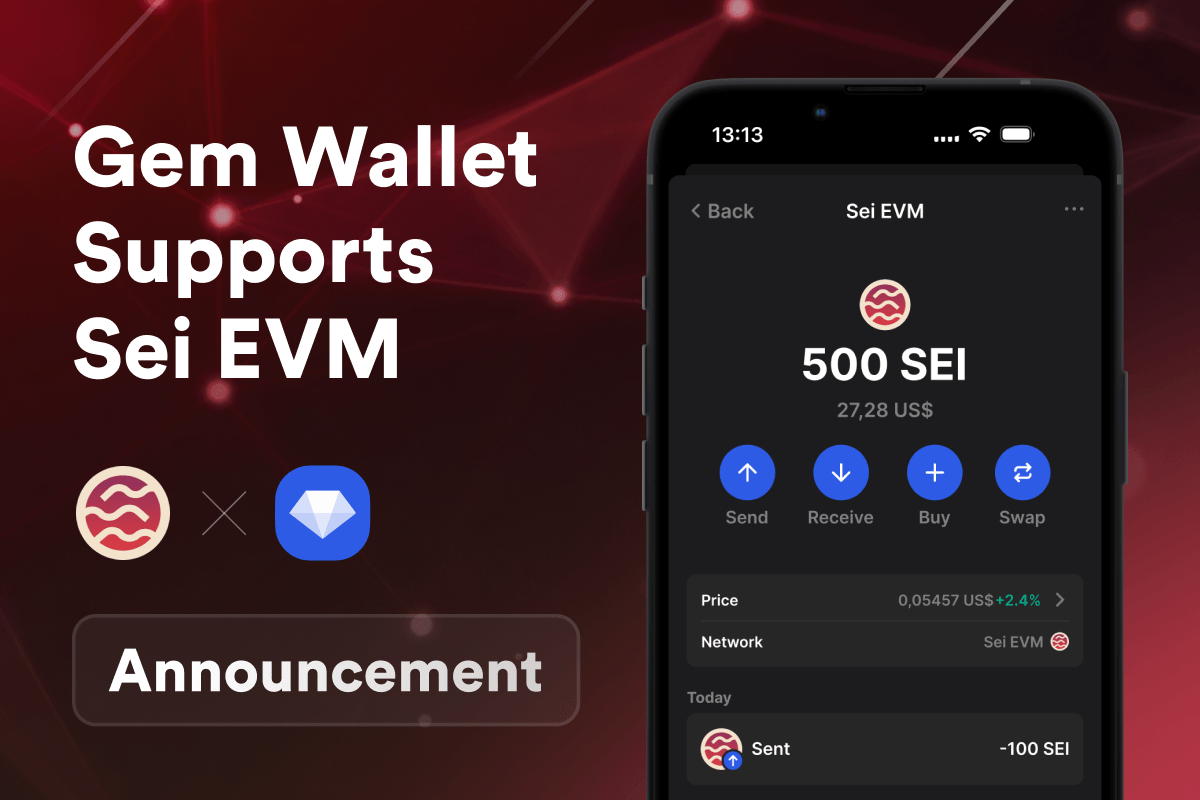 Gem Wallet Supports Sei EVM: The Fastest Layer 1 EVM Blockchain