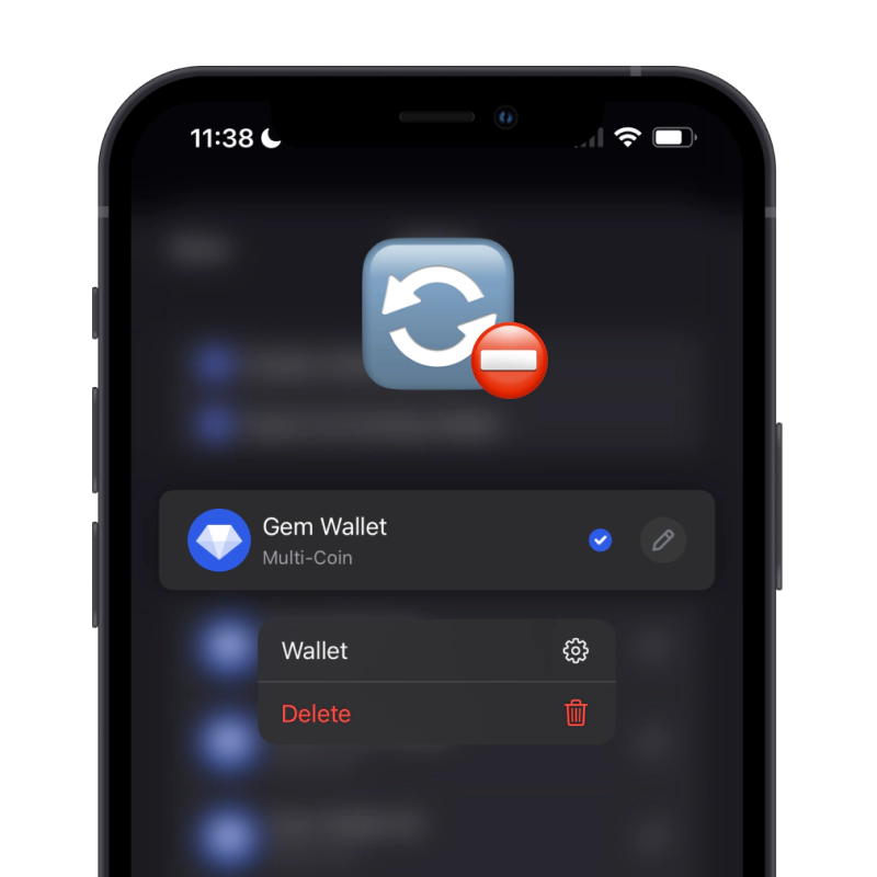No recover with Gem Wallet