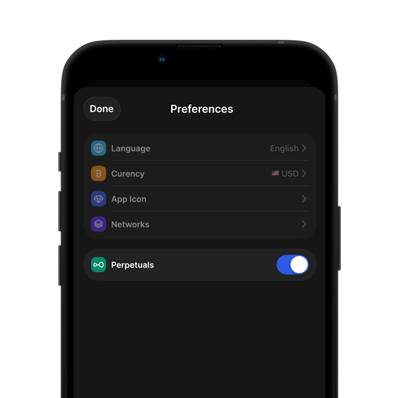 Gem Wallet connect to perpetuals DEX